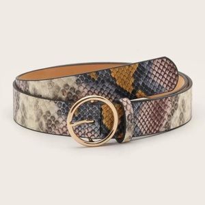 Snakeskin Print Belt